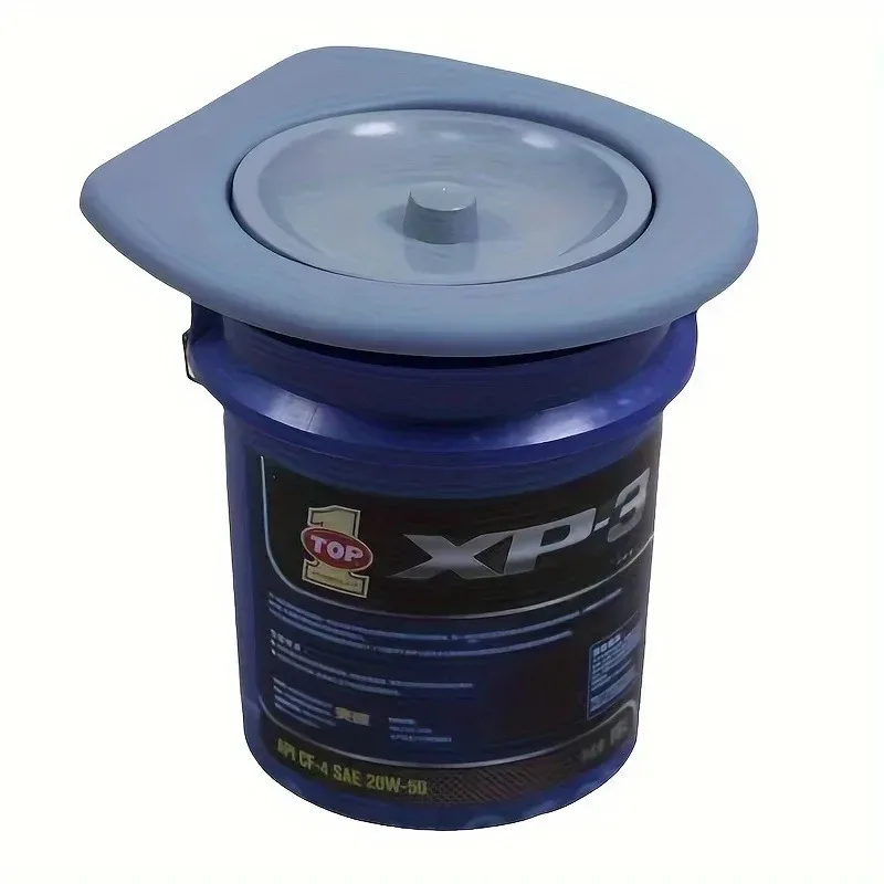 Portable Camping Toilet Lid, Silicone, Fits Standard Toothbrush Buckets, Durable PP Polypropylene, Ideal for Hiking, Emergencies