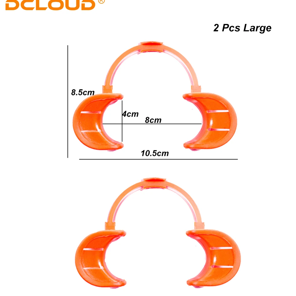 DCLOUD 2 sztuk miękki silikonowy dentystyczny otwieracz do ust w kształcie litery C wewnątrzustny retraktor policzków do ust pielęgnacja jamy ustnej