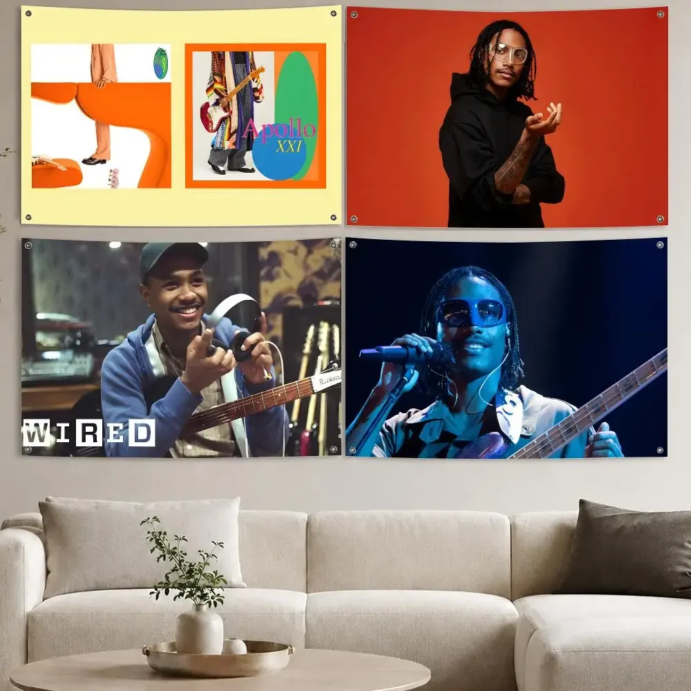 Singer Steve Lacy Flags Aesthetic Wall Tapestry Printed Wall Hanging Living Room Party Outdoor Decor
