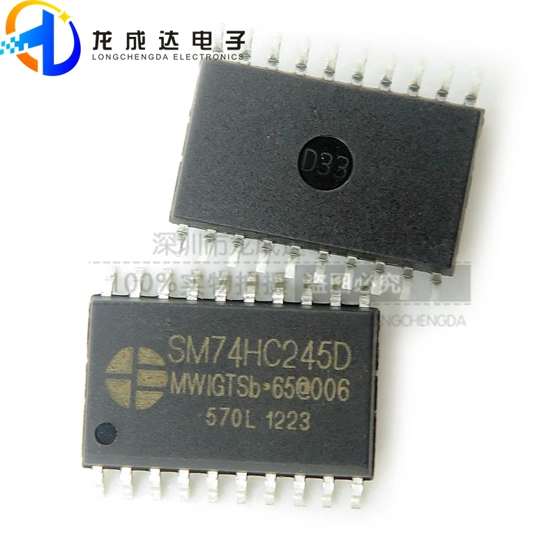 

30pcs original new SM74HC245D wide 7.2MM SOP20 receiving and transmitting chip IC