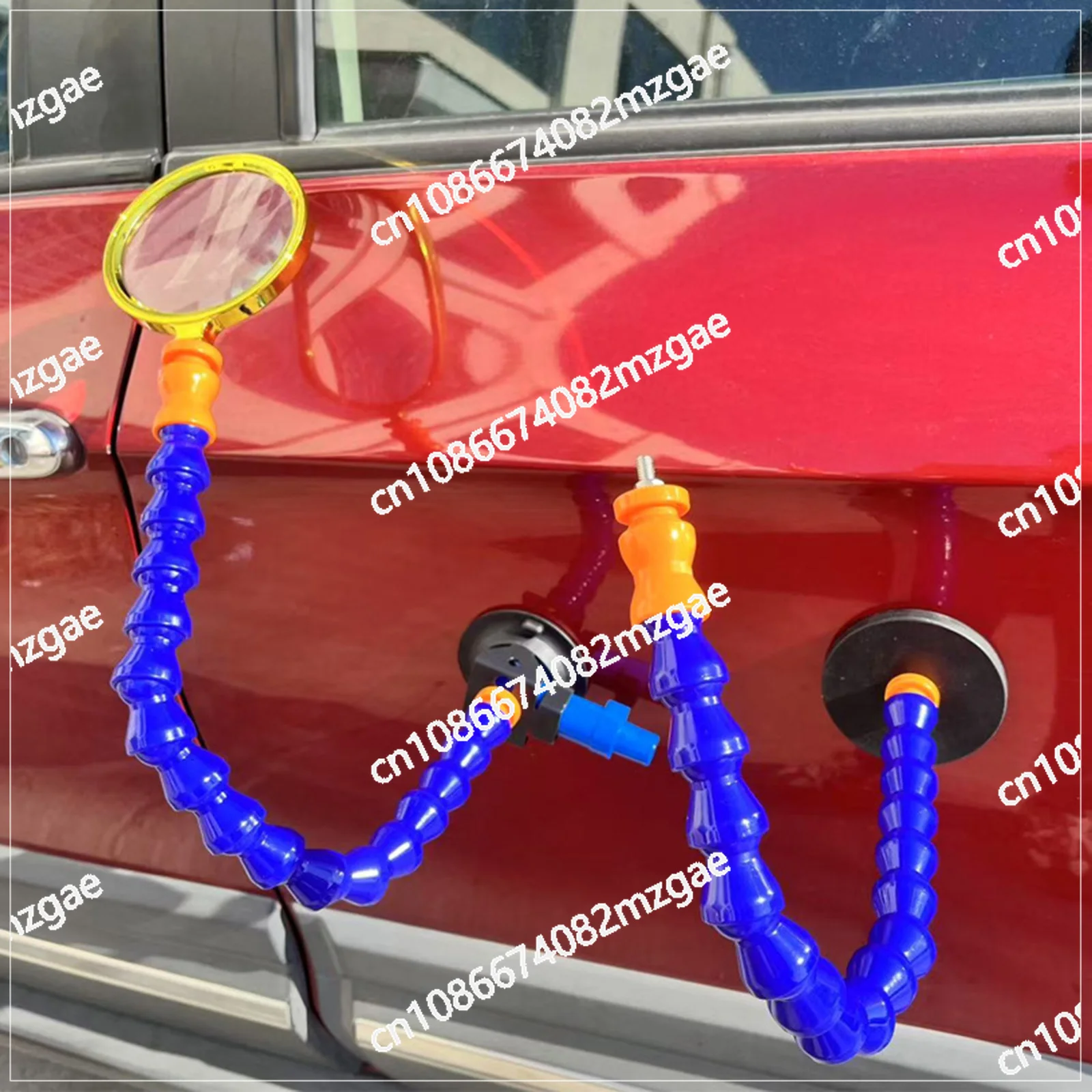 Lupa de Aumento para Pequenos Amassados Automotivos com Fixação Magnética por Ventosa, Lupa para Arranhões na Carroceria com Ajuste Livre, Ferramenta de Luz PDR