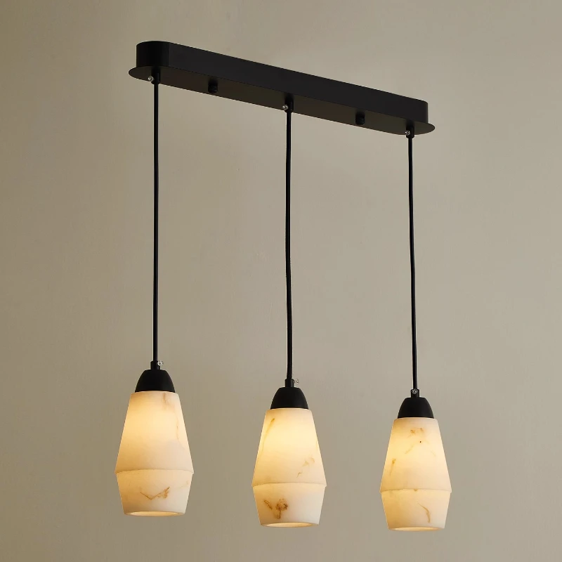 Spanish Three Headed Imitation Marble Pendant Light Hotel Homestay Kitchen Table Hanglamps Creative Designer Artistic Decorative