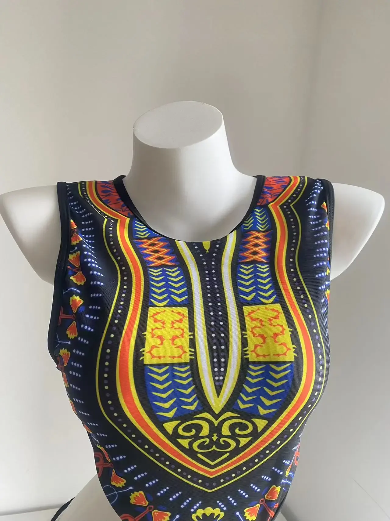 Women\'s Printed One-piece Swimsuit Summer Hollowed Out Beachwear Swimwear National Style Print Bikini Swimming Suits