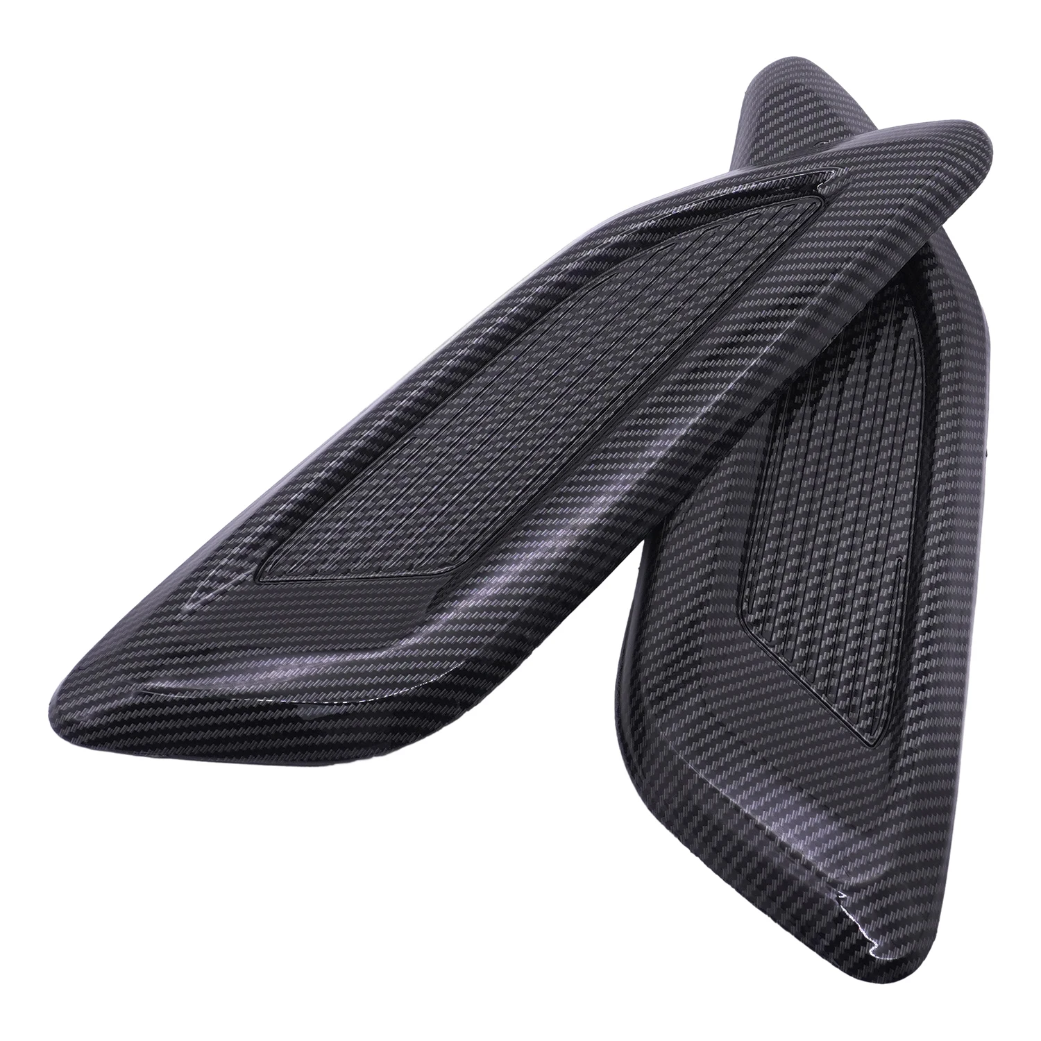 2PCS Universal Car Hood Scoop Air Outlet Wing Trim ABS Plastic Air Flow Intake Vent Decoration Covers Auto Exterior Accessories