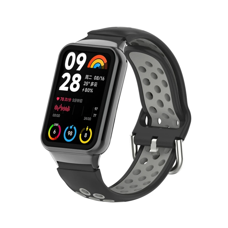 

Силиконовый ремешок из ТПУ для Xiaomi Mi Band 8 Pro, двухцветный спортивный дышащий браслет для Xiaomi Mi band 8Pro band8 pro, браслет
