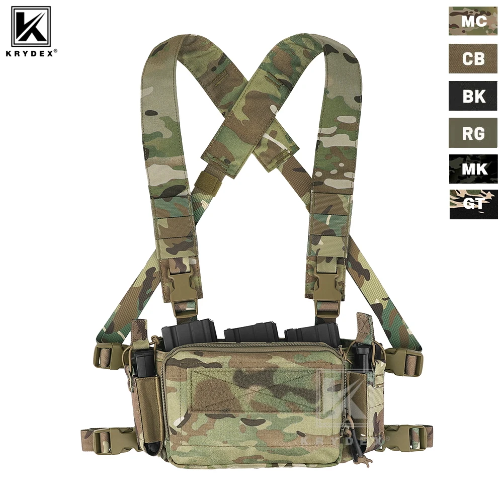 Krydex D3CR Chaleco táctico de pecho MOLLE portacargadores