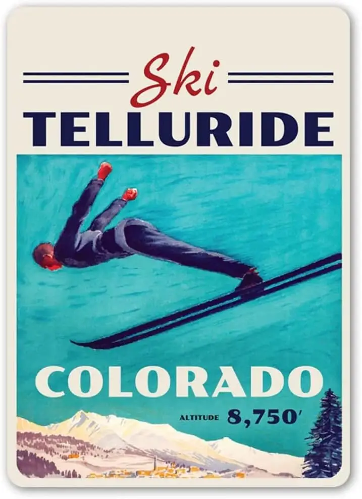 Telluride Colorado Sign, Ski Colorado, Colorado Snow Sport, Custom Place Ski Sign, Ski Run Decor, Gift For Skiers Home Bathroom