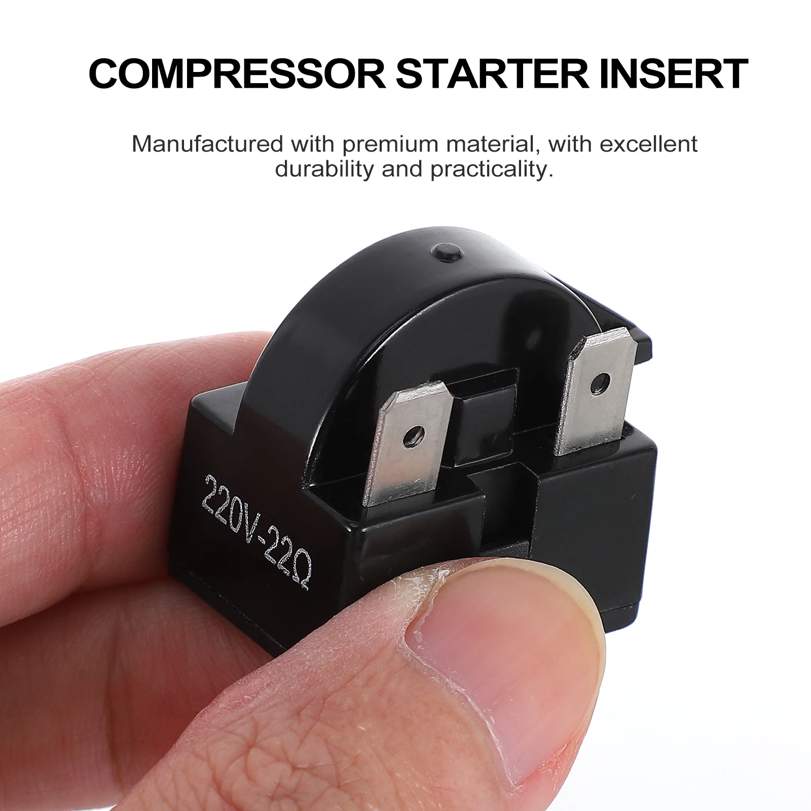 

3 Pcs Starter Insert Refrigerator Spare Parts Relay Cooler Compressor Plastic for Compact