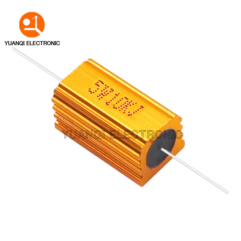 2 peças 5w caixa de metal de alumínio resistor enrolado 0.1 ~ 15k 0.5 1 2 5 6 8 10 20 50 100 120 200 300 1k 5k 10k ohm rx24