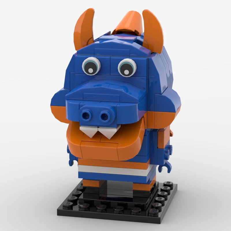

125 шт. MOC Brickheadz Sparky талисман мультяшная фигурка DIY образовательная модель строительные блоки игрушки на день рождения подарок сборка для детей