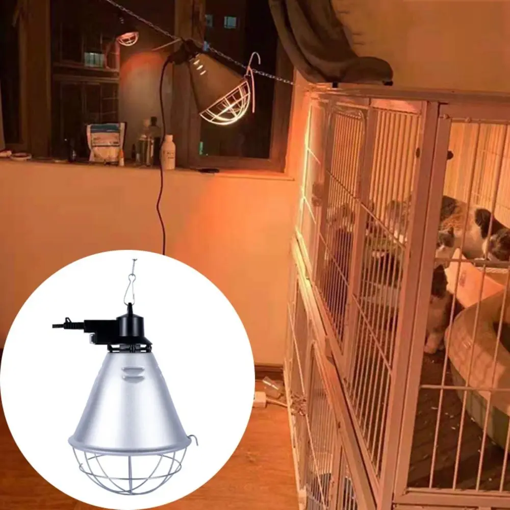 

Adjustable Temperature Warming Lampshade Silver Warm Insulation Heating Heat Lamp Holder Lamp Net Thermal Cover Breeding Lamp