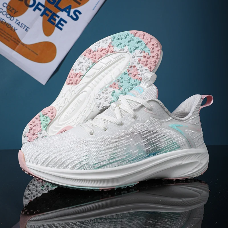

New women's running shoes, flight woven casual, lightweight, comfortable, breathable, casual women's sports shoes