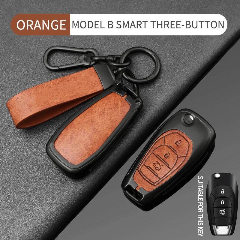 Autoschlüsselhülle für Chevrolet Cruze Trax LS Badge Spark Sonic Aveo Tracker Onix RS Trailblazer Zubehör Schlüsselanhänger – Detail 4