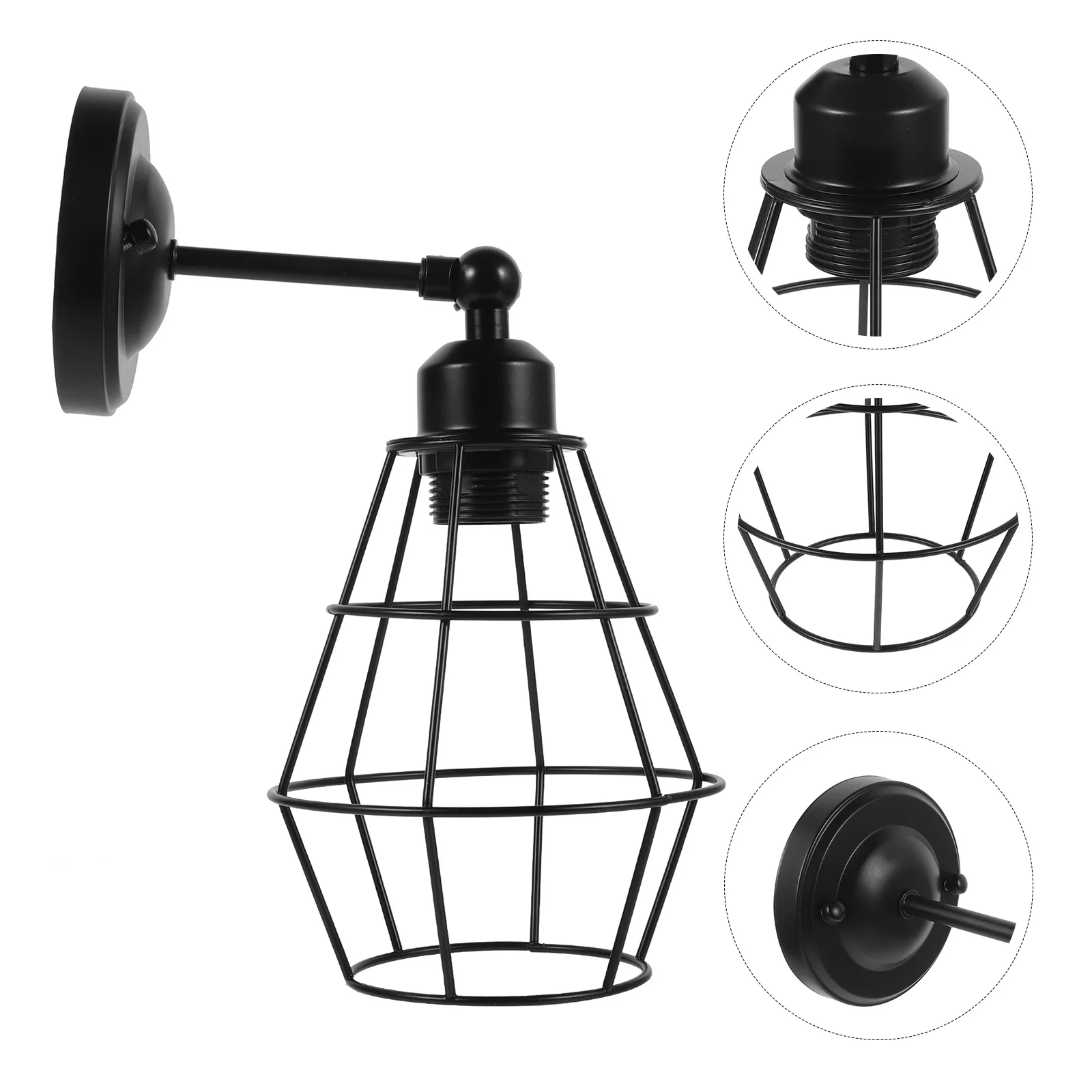 

Industrial Wall Lamp Vintage Iron Cage Light Fixture For Bedroom Living Room Hallway Stairway Led Wall Light Decorative