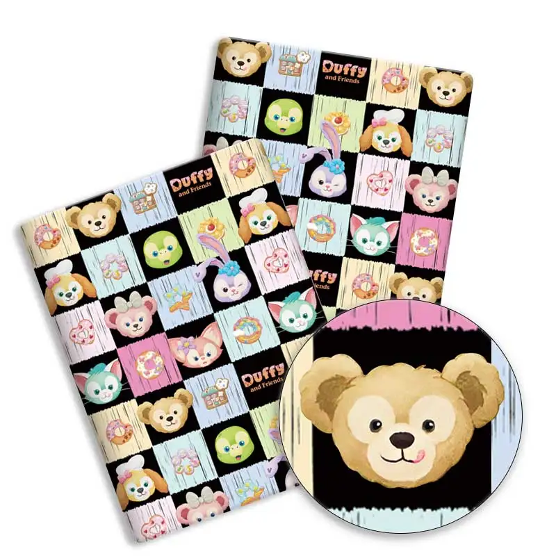 ديزني النسيج 140x50 سنتيمتر الكرتون نسيج القطن خليط الأنسجة طفل المنسوجات المنزلية الخياطة دمية فستان الستار نسيج القطن والبوليستر