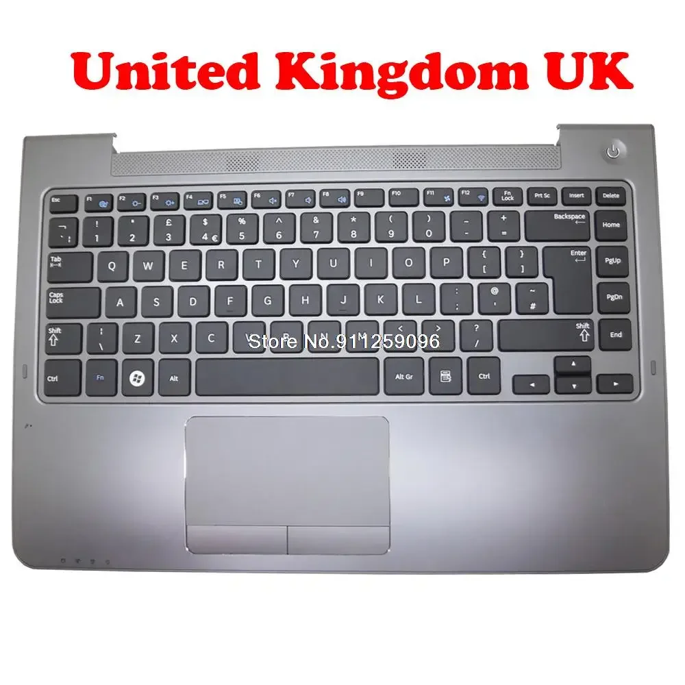 

Laptop PalmRest&keyboard For Samsung NP530U4B NP530U4A NP530U4C 530U4B 530U4C 530U4A France FR United Kingdom UK Touchpad New