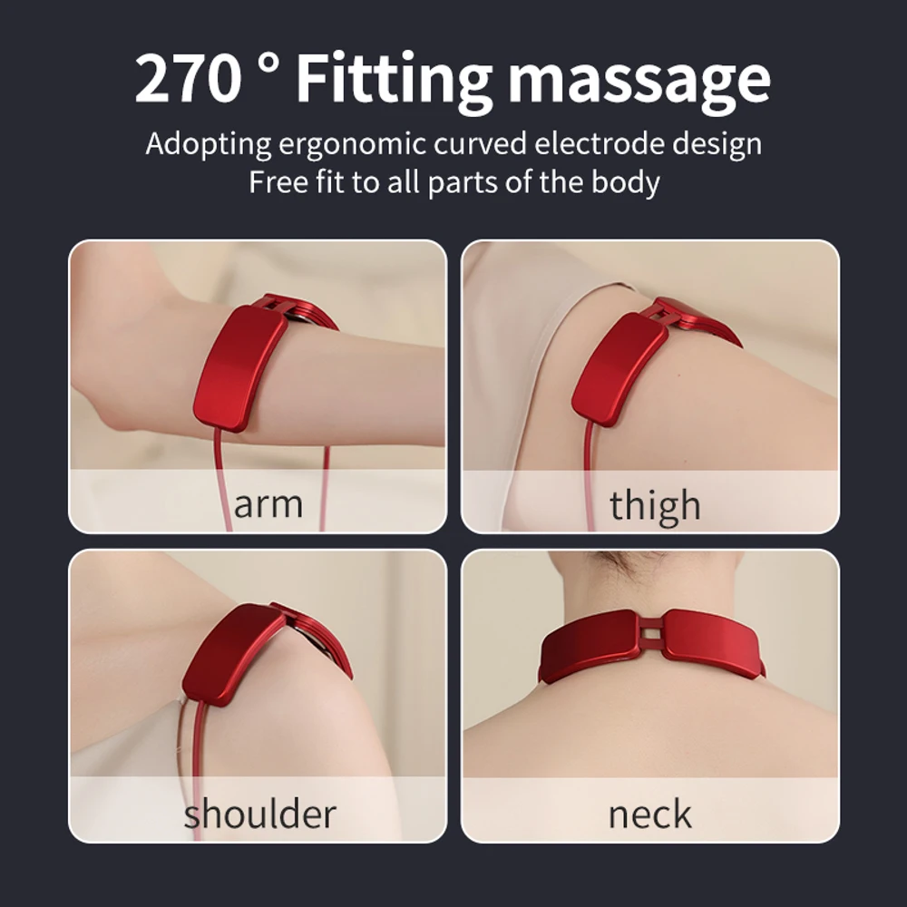 Smart Hanging Neck Cervical Spine Muscle Massager With Hot Purse TENS Massage Relax Relief EMS Portable SPA Relaxation Treatment