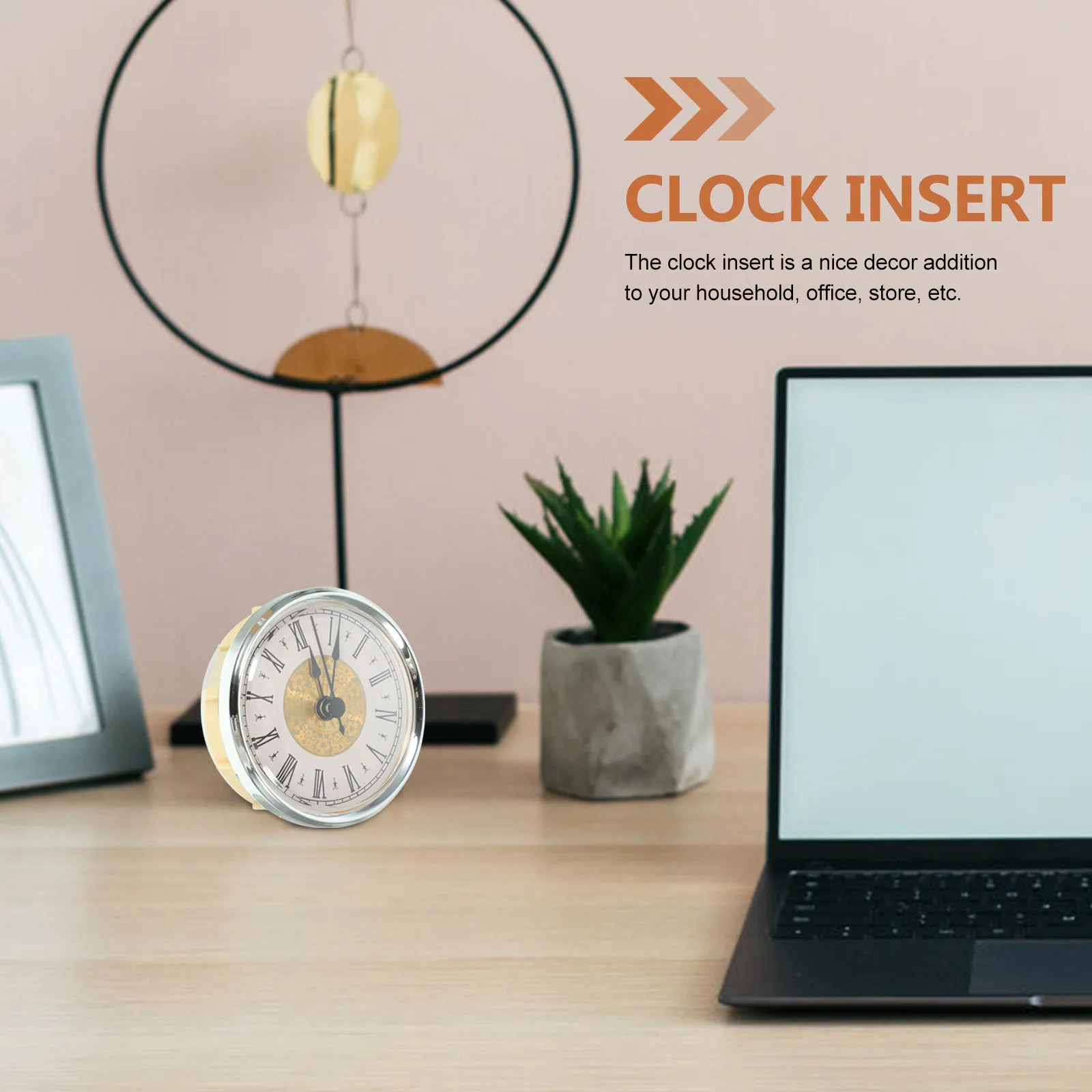 

Vintage Clock Head Insert Round Inlaid Clock Head with Movement Exquisite Craftsmanship for Small Clocks and DIY