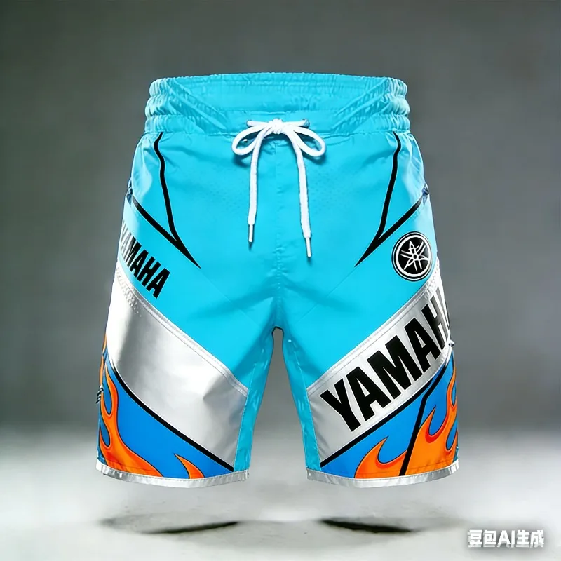 

2026 Summer New Yamaha Colorful Fashion Sports Outdoor Fitness Shorts, Men Women Large Casual Motorcycle Riding Shorts
