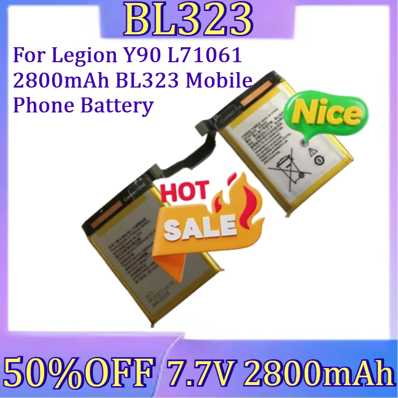 

For Legion Y90 L71061 2800mAh BL323 Mobile Phone Battery New BL323 7.7V 2800mAh High Quality Battery