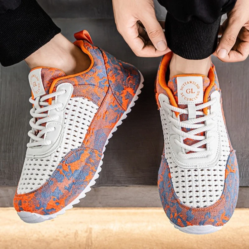 

Летние кроссовки для мужчин и женщин, дизайнерская обувь с нижней частью, модная повседневная сетчатая кожаная дышащая спортивная обувь, мужские кроссовки