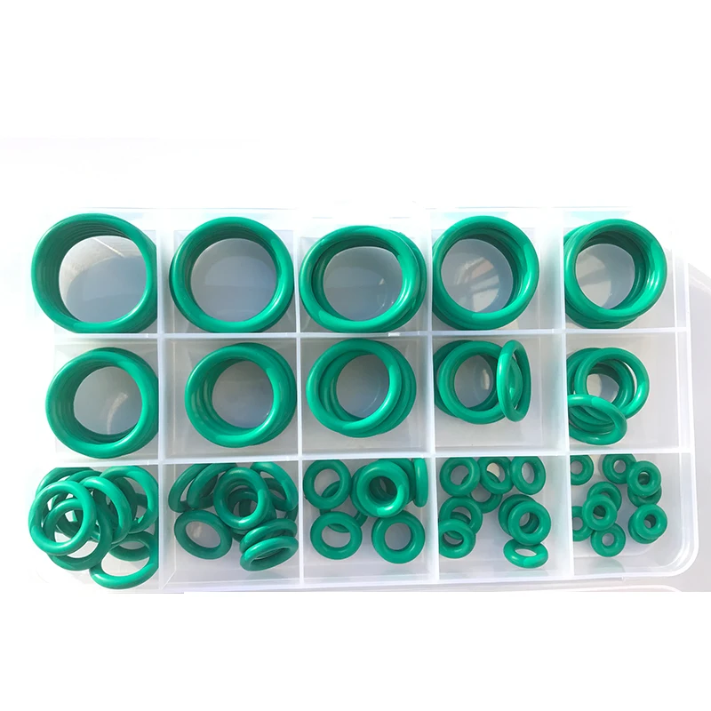 FKM O-Ring-Set CS 1 mm ~ 3,1 mm grüner FKM-Fluorkautschuk O-Ring-Dichtungsdichtung Isolieröl Hochtemperaturbeständiger Fluor – Detail 15