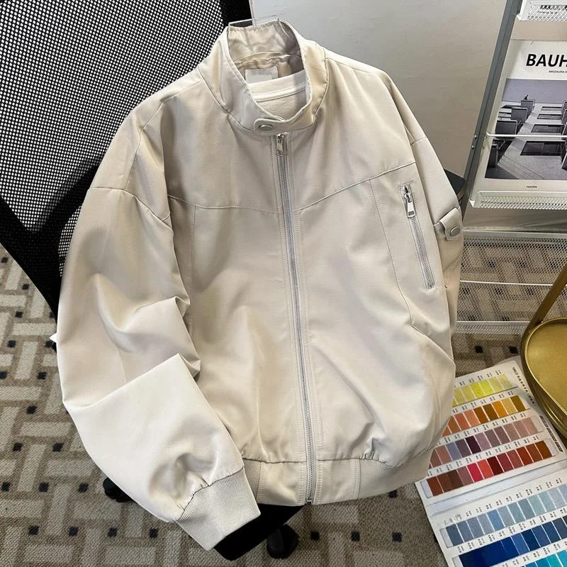 2025 nouveau américain haute rue col montant vêtements de travail pilote Jaet hommes à la mode marque fermeture éclair conception Baseball orm Jaet