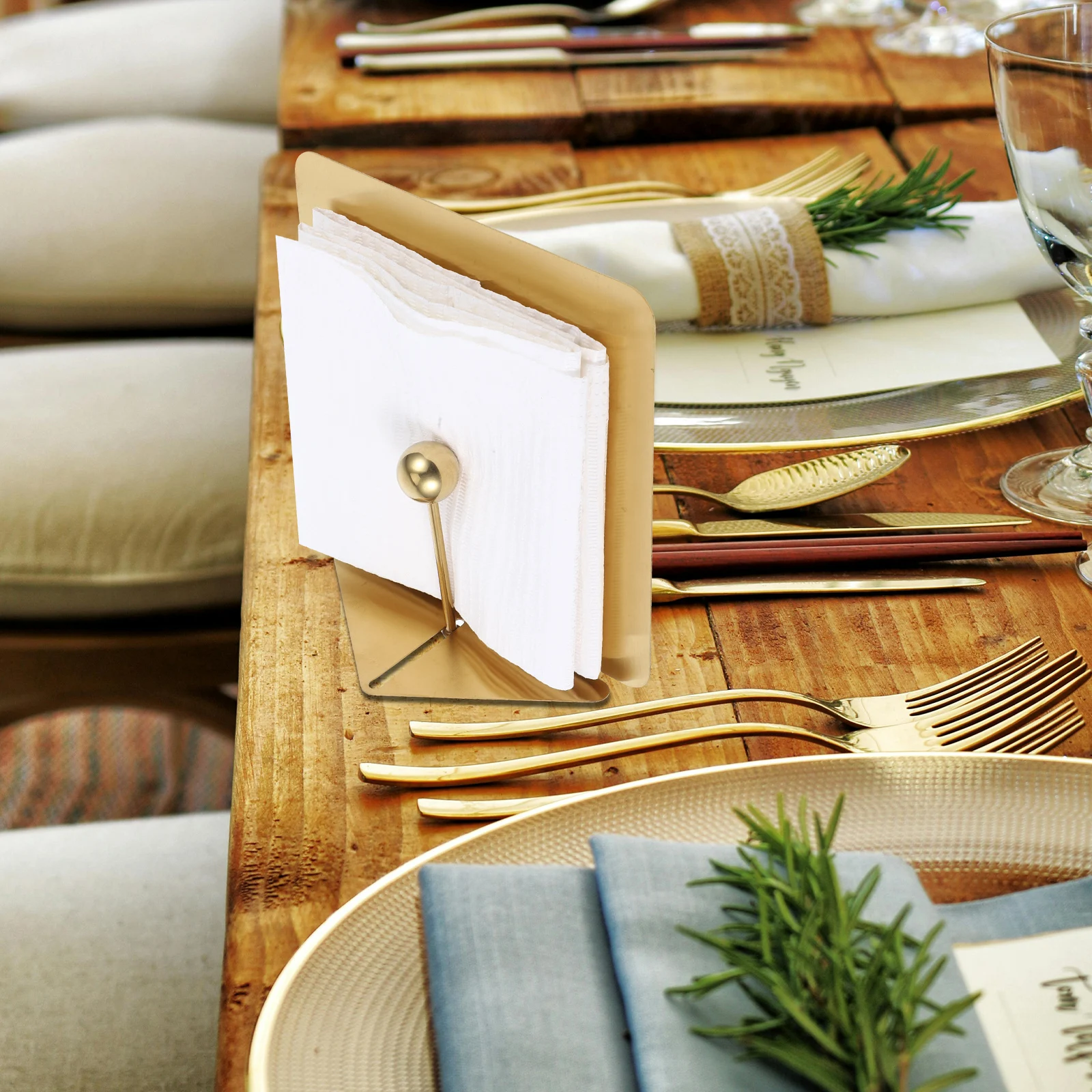 

Stainless Steel Napkin Holder Tissue Dispenser Flat Clip Spacesaving Design Easy Clean Material Bathroom Tray Farmhouse