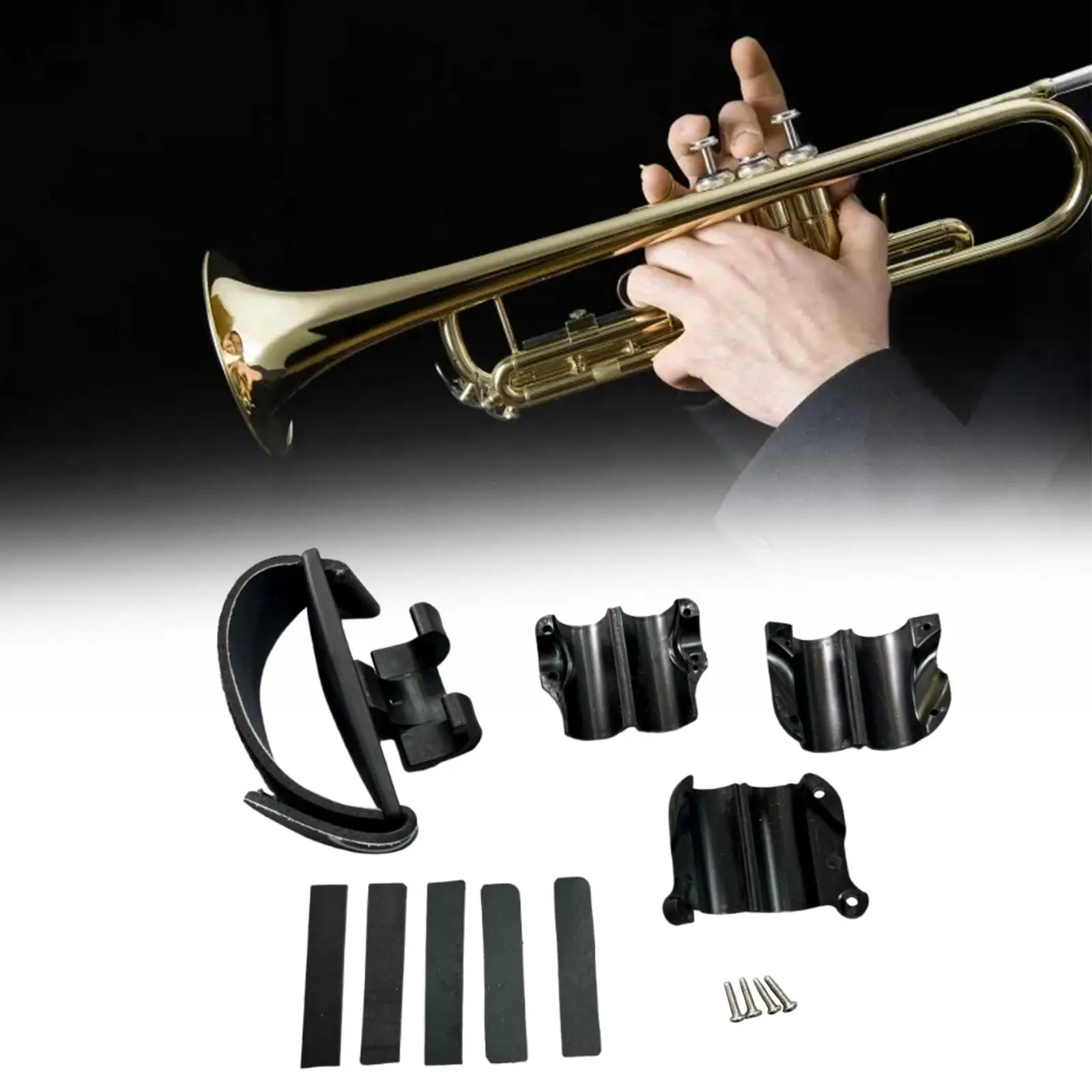 Trombone Grip Easy to Install Can Balance The Instrument Practical Guard Attachments with Screws and Straps Cleaning Care Parts