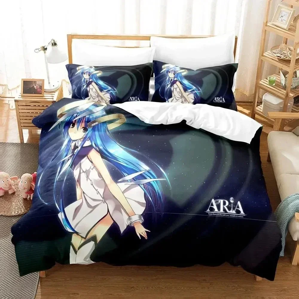 

Аниме Aria the Scarlet Ammo Hidan no Aria Комплект постельного белья с принтом и наволочкой, пододеяльник, мягкое постельное белье королевского размера для дома