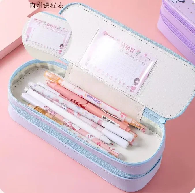 Sanrio Large Capacity Pencil Case Cute Mymelody Kuromi Cinnamoroll School Pencils Bag Pouch Pen Case Supplies Stationery gift