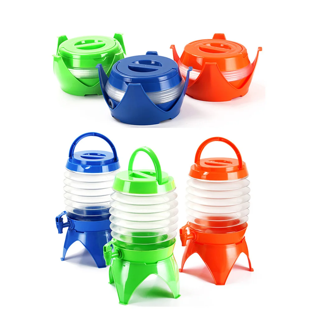 

5L Collapsible Foldable Water Dispenser Portable Leakproof Waterproof Water Storage Tank Outdoor Camping Hiking Travel