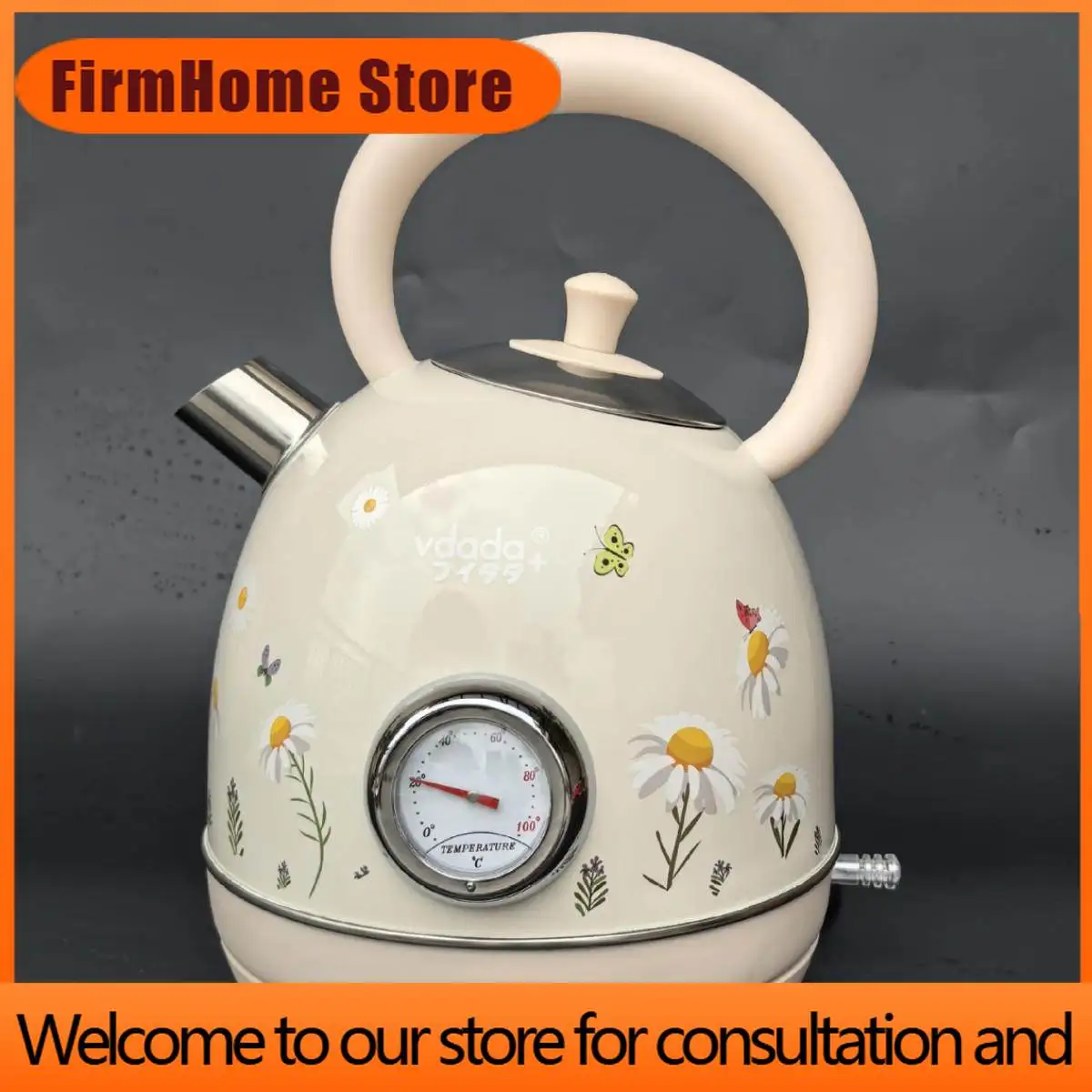 FirmHome Store1.8L European-style Electric Kettle Household 304 Stainless Steel Quick Boil Kettle Auto Power Off Teapot Kitchen