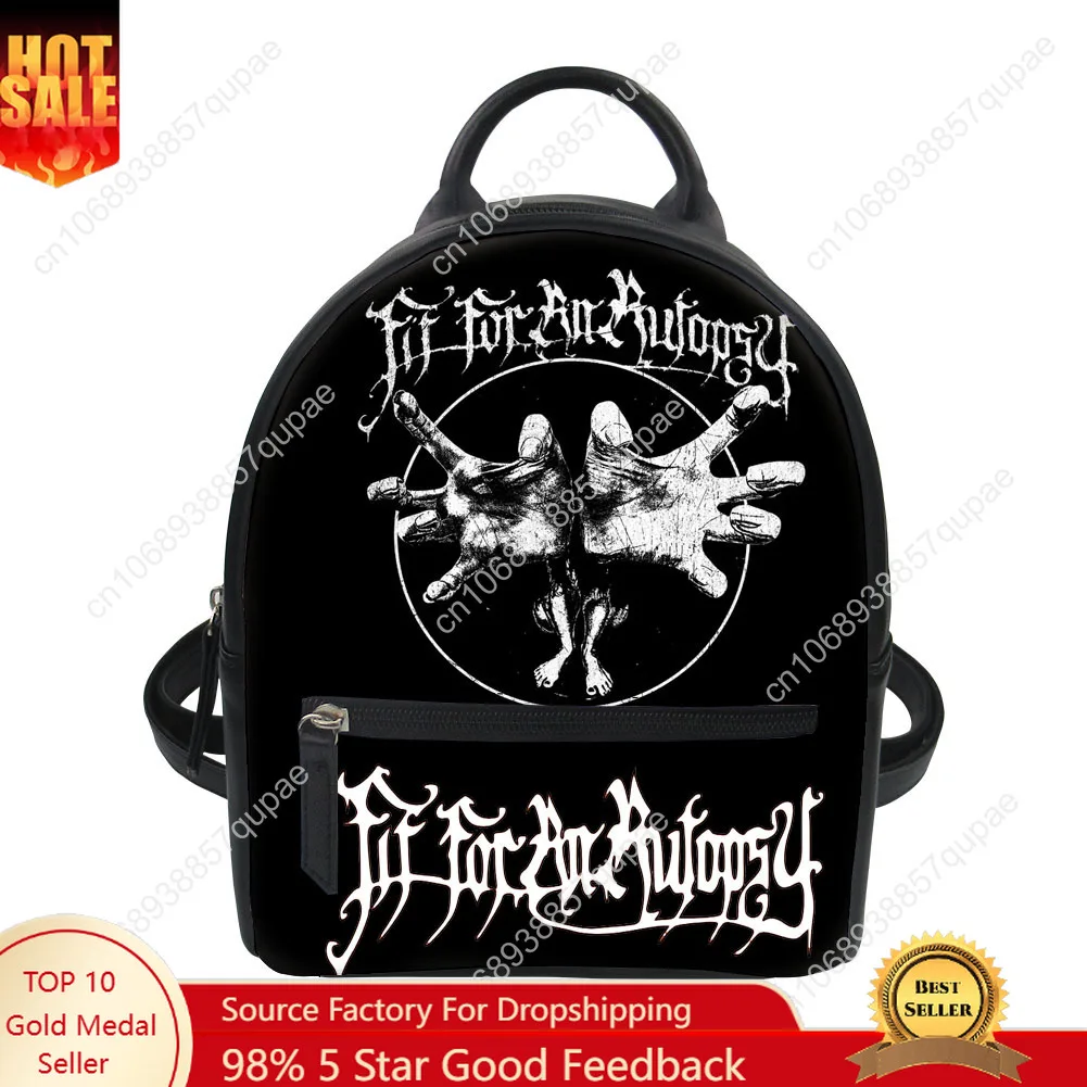 

Fit for an Autopsy Band Custom Backpack Purse Women Carter Schoolbags Double Shoulder Bag Mini Daypack Leather Travel Bag