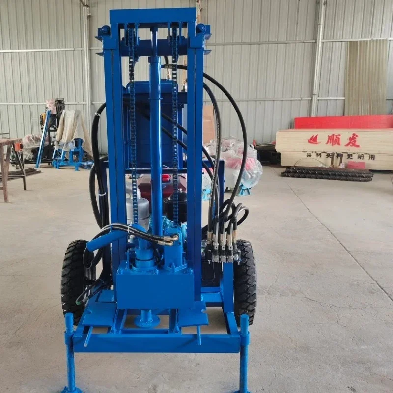 Small Hydraulic Water Well Drilling Rig 150m Borehole Machine Crawler Mounted Mini Samll Drill Rig