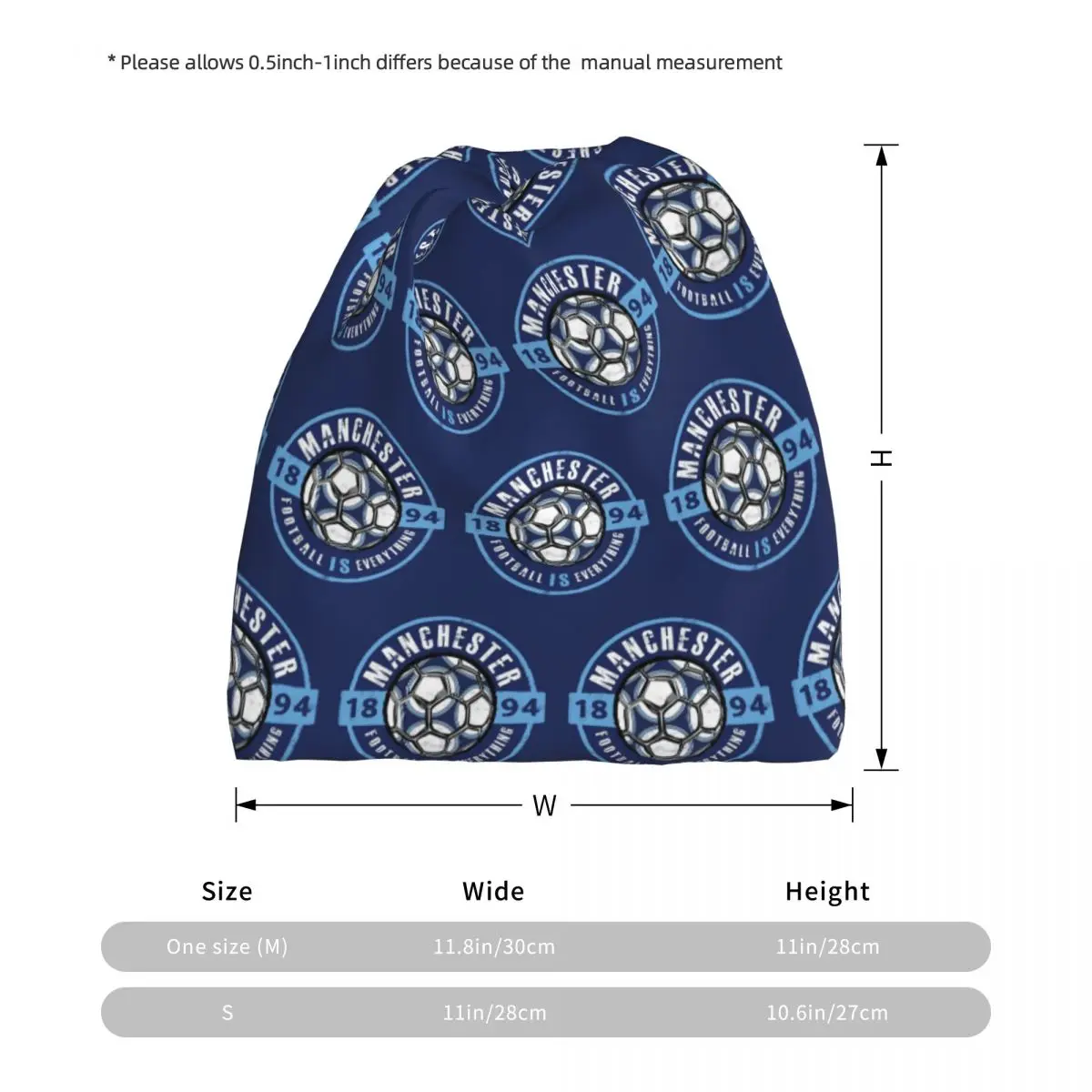 Football Is Everything - City Of Manchester Fan Vintag Bandana Neck Cover Wrap Scarf Multifunction Balaclava Beanies Hat Unisex view 5