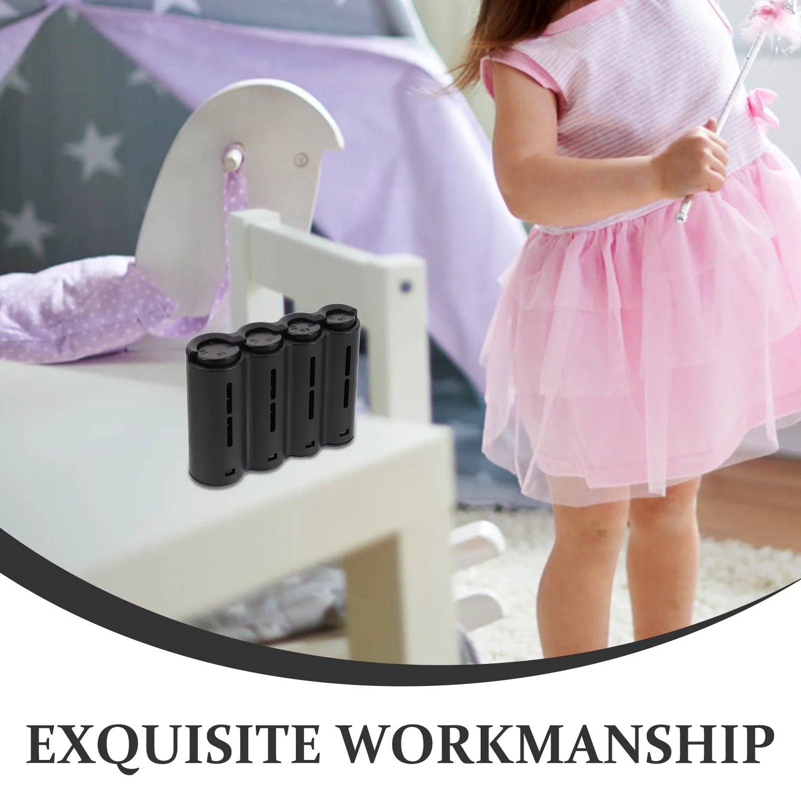 Coin Storage Box 4-Slot Plastic Coin Holder Case Protector Organizer for Home Office Store Use Tube Holder Storage