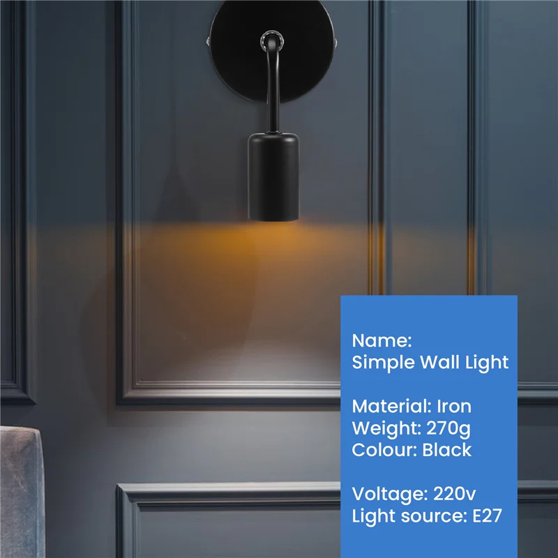 

AUAU-Loft Antique Iron Simple Wall Lamp American Country Restaurant Bar Corridor Aisle Wall Sucker Wall Lamp