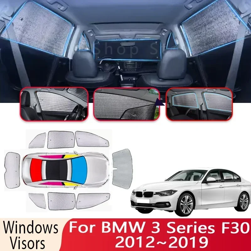 Sun Shade For BMW 3 Series F30 2012~2019 2013 2014 2015 Car Windshield Sunshade Heat Insulation Auto Parts Sun Visor Accessories