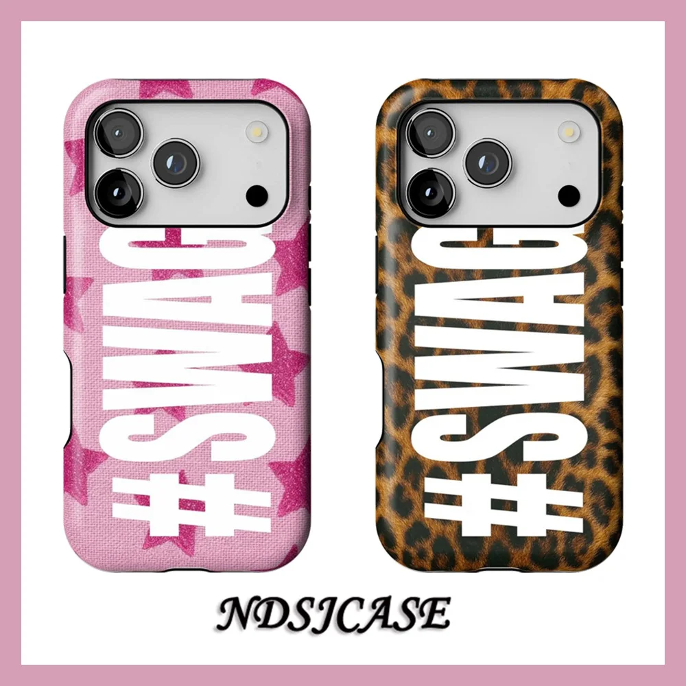 Чехол для iPhone 17 16 15 14 13 12 11 X XS XR XSMAX 7 8 Air Pro Max Plus, роскошный, с леопардовым принтом, двухслойный, задняя крышка