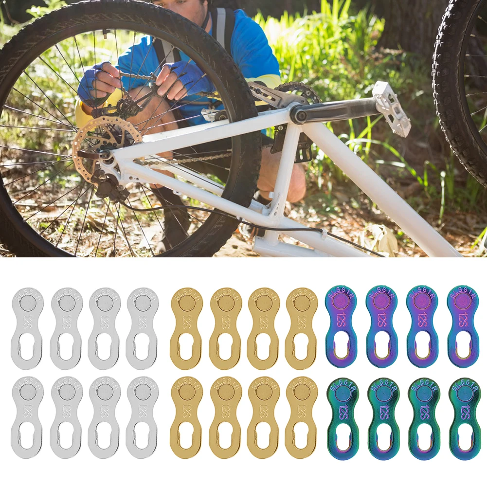 

4 пары стальных велосипедных 12 скоростей, соединительная цепь, детали для велосипедных звеньев, звено цепи, часть велосипедной цепи, звено велосипедной цепи