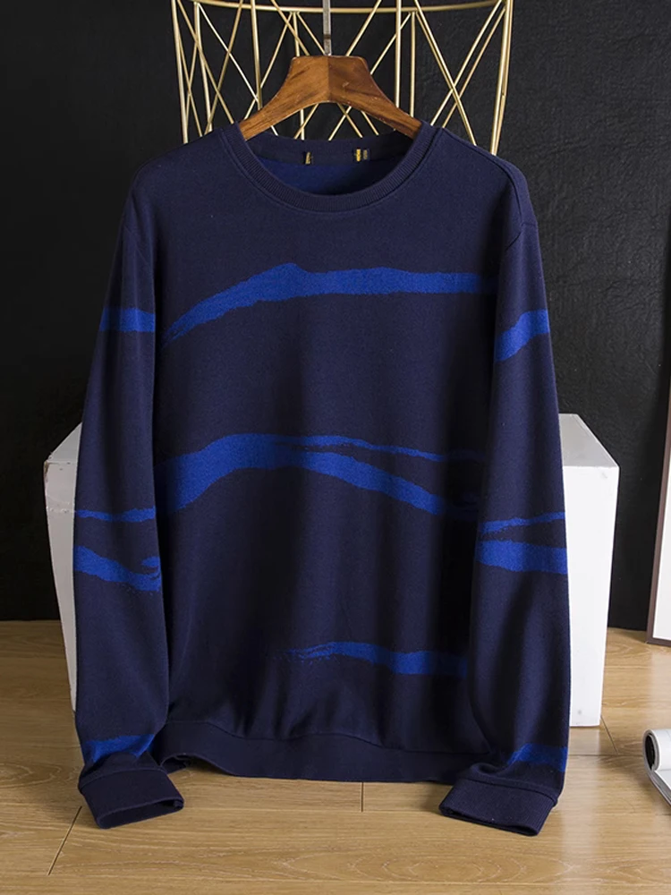 

Универсальный цветной свитер с модным принтом, круглым вырезом, вязаный, длинный, молодежный, стильный, повседневный, прямого кроя