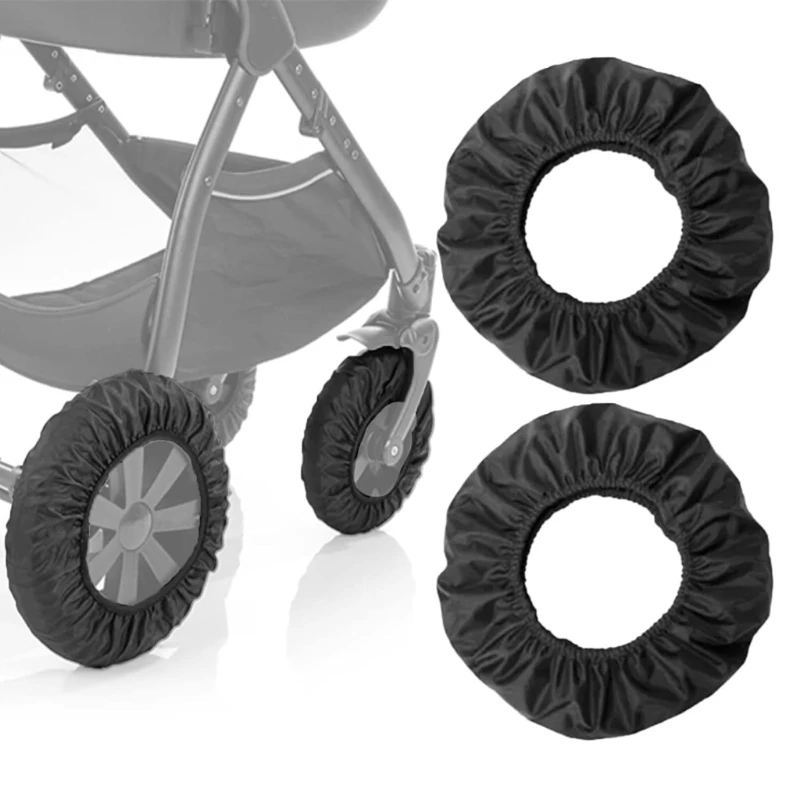  4Pcs Baby Transport Wheel Protectors 2 Small And 2 Large Sizes Works With Many Carriages Strong And Washable