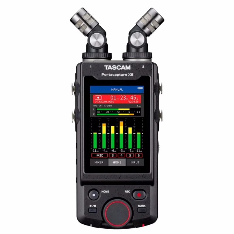 TASCAM Portacapture X8 high-res Multi-track Handheld Recorder 3.5-inch color touch with USB Audio Interface