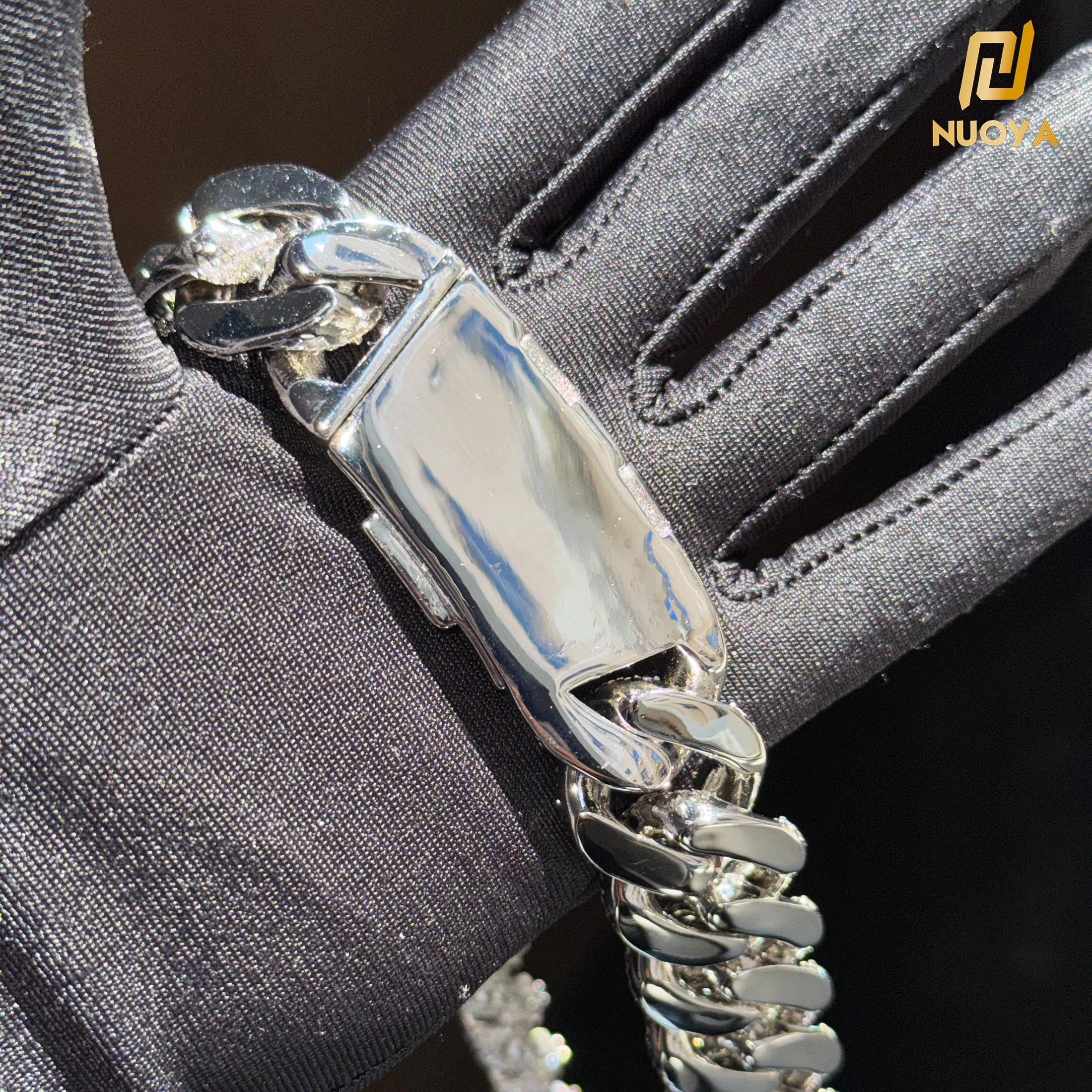 Alinoya Hip Hop Iced Out Heavy Big Size Trendy Jewelry Miami Cuban Link Chain Bracelet 22MM Wide Custom Clasp for Names Numbers view 4