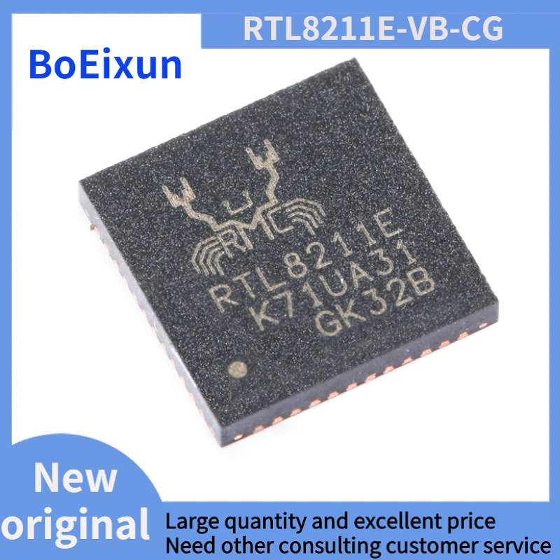 

BoEixun 100% new SMD RTL8211E-VB-CG QFN-48 Ethernet controller chip IC