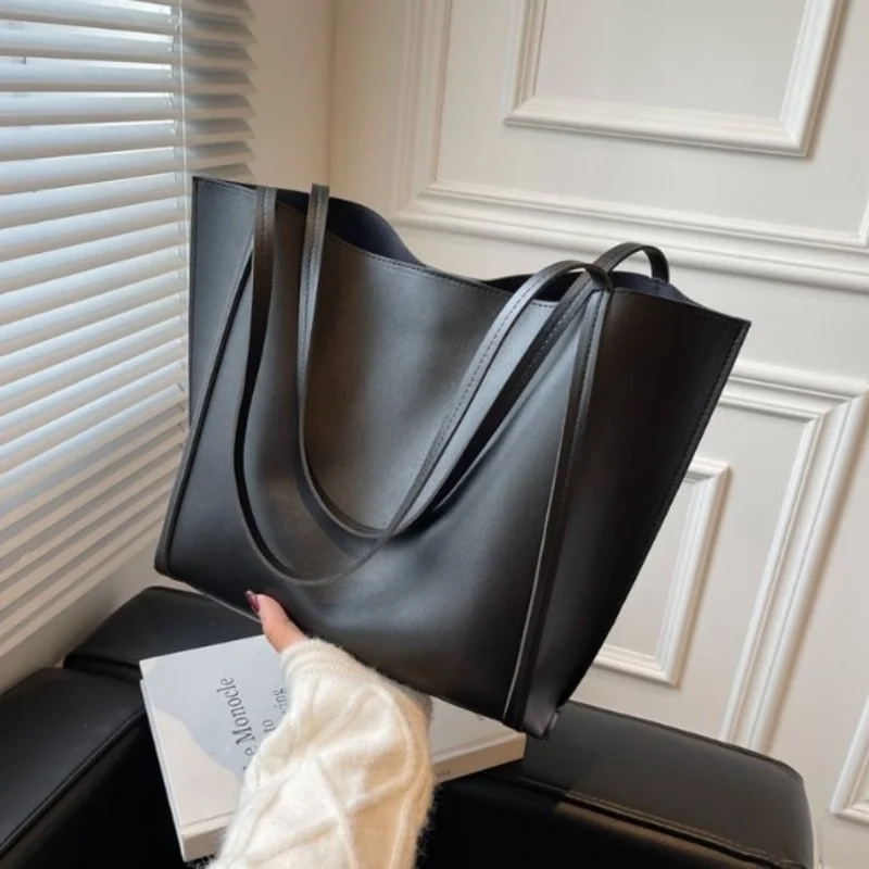 

Сумка на плечо большой емкости, модные сумки-тоут из искусственной кожи, однотонная женская сумка, женские модные сумки подмышками