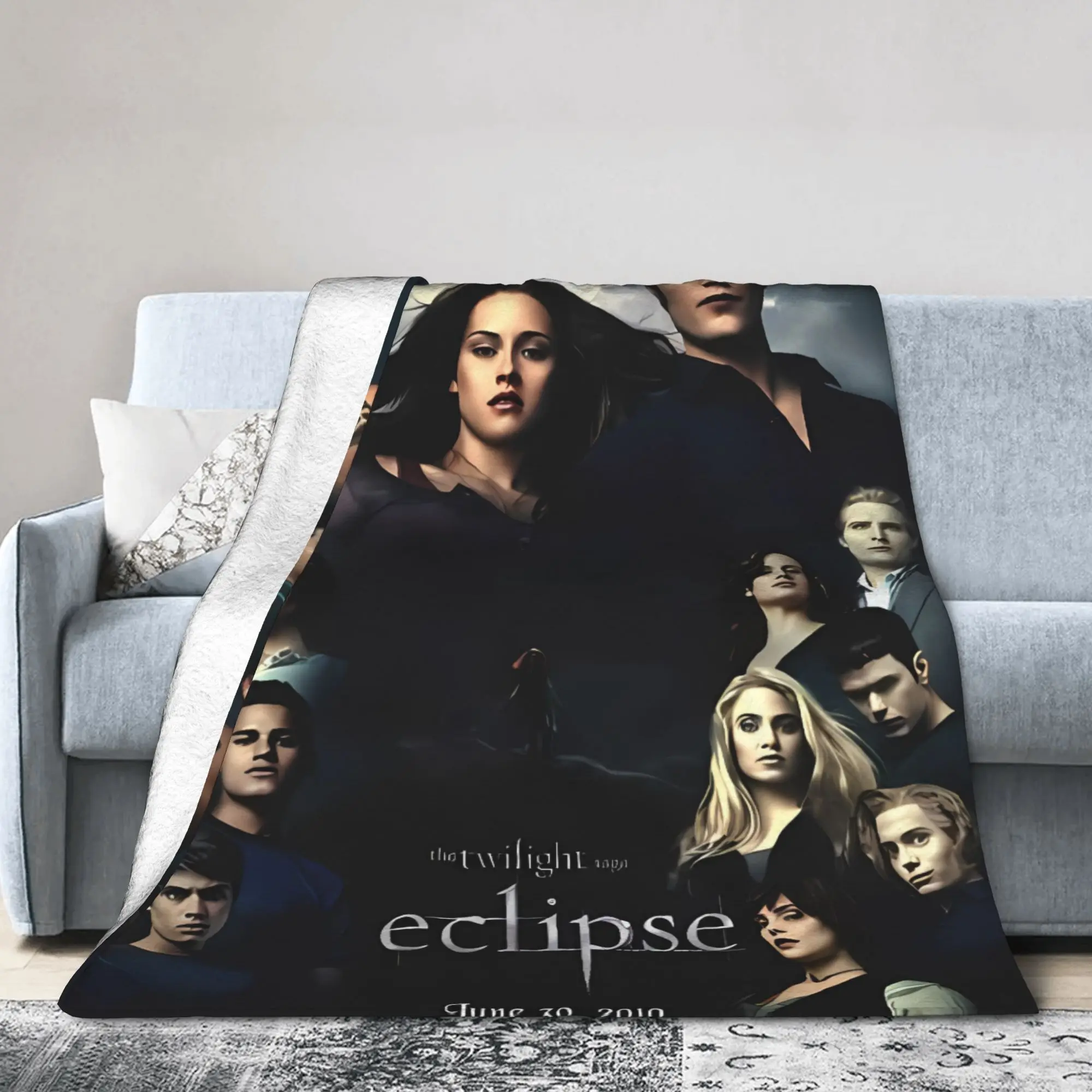3D The Twilight Saga Edward Bella Super Soft Blanket Decorative Plush Throw Blanket Couch Chair Flannel Bedspread Sofa Bed Cover