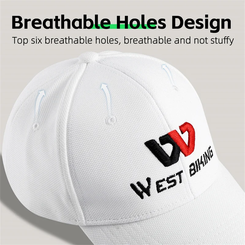 WEST BIKING Men Women Baseball Cap Sunscreen Breathable Hat Adjustable Outdoor Sports Fashion Hat Summer All-match Peaked Cap