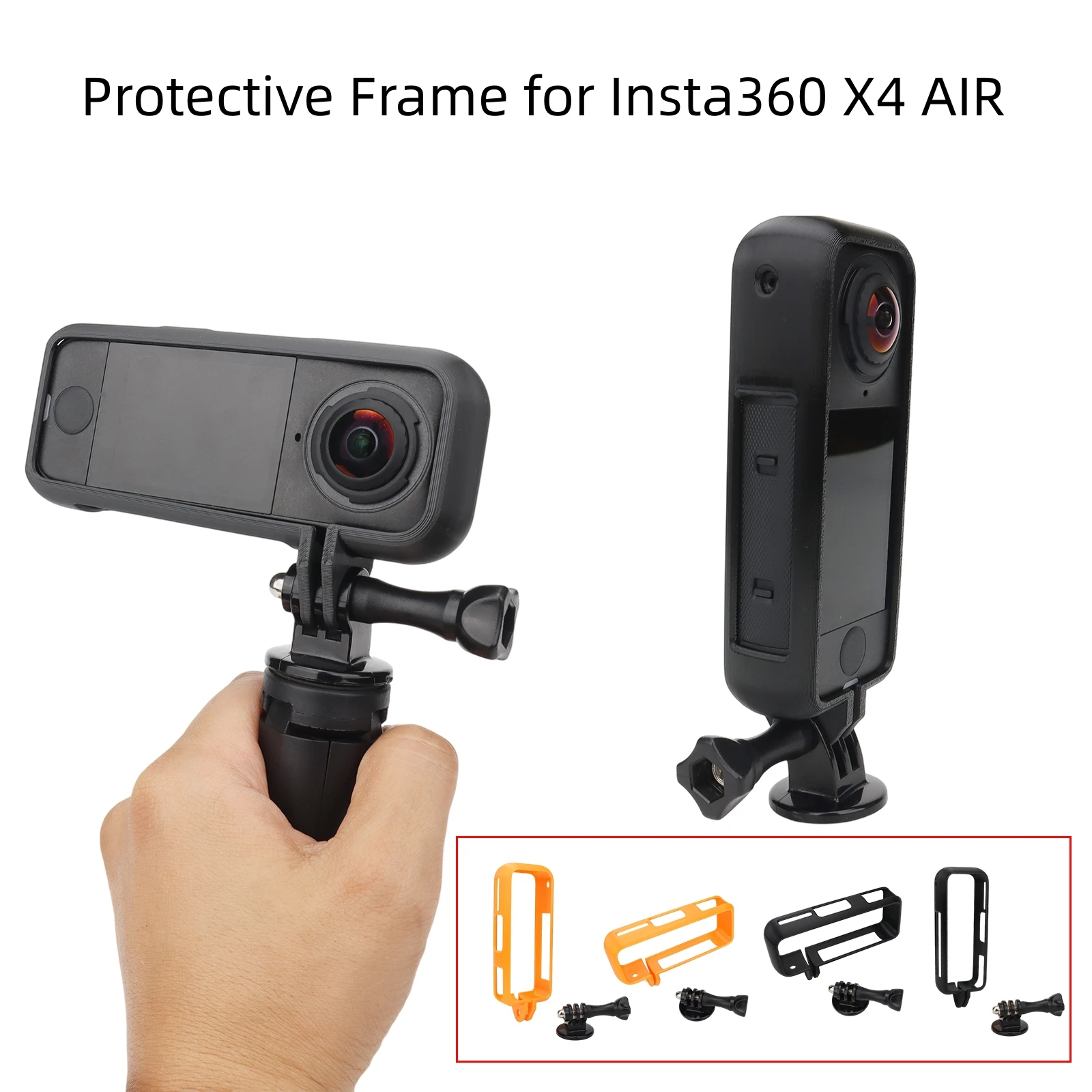 Protective Frame Cage for Insta360 X4 AIR Camera Horizontal/Vertical Shooting Scratch-Resistant Cover for Insta360 x4 air